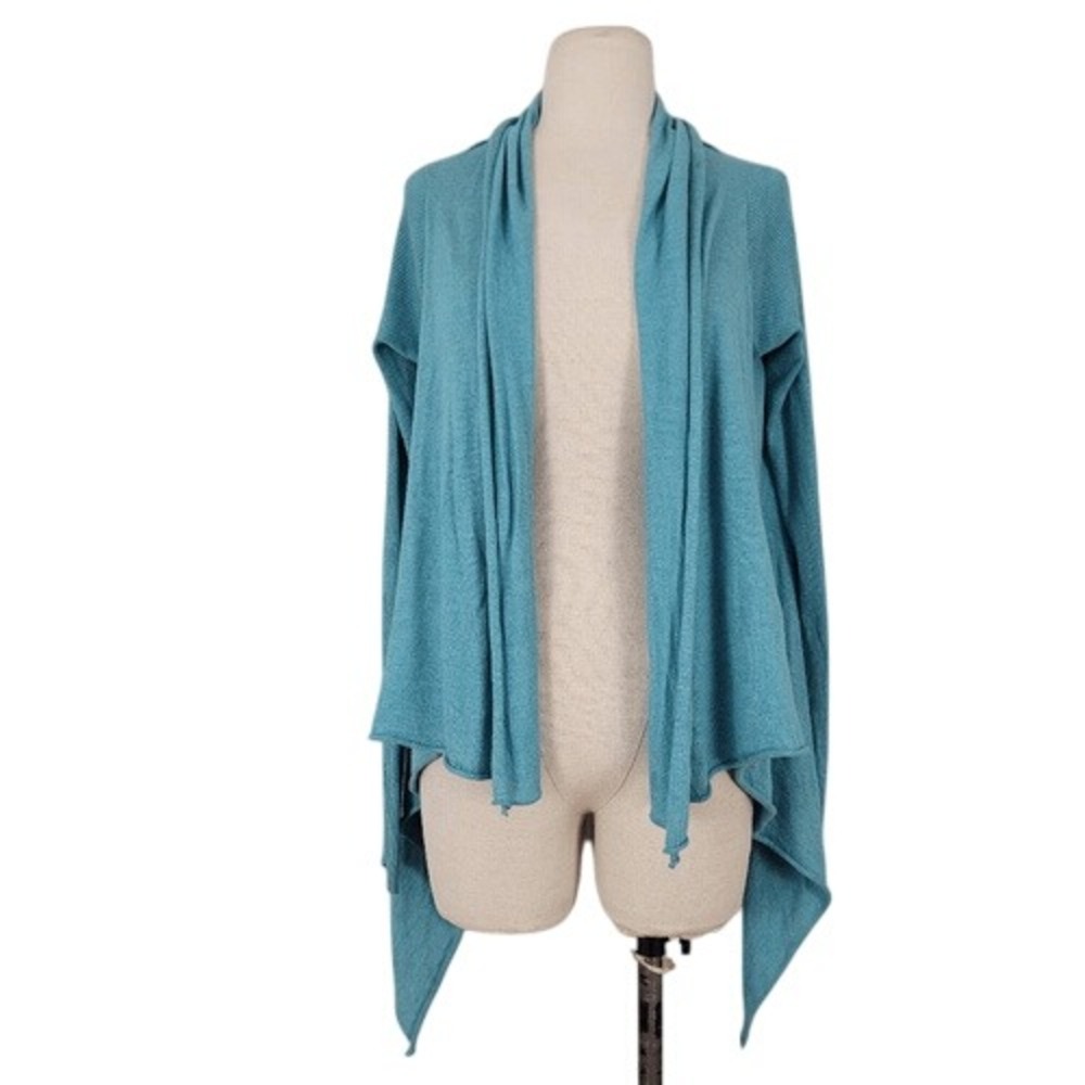 Zadig & Voltaire Deluxe Ana Court Open Cardigan Sz S/M Teal Silk‎ Cashmere Soft